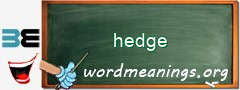 WordMeaning blackboard for hedge